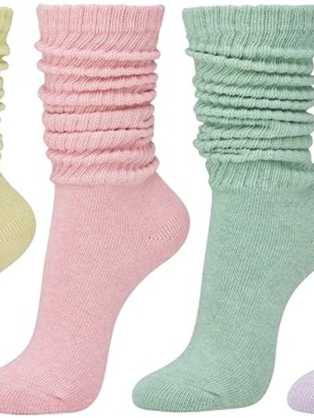 NEW 4 PK STYLEGAGA Slouch Socks for women Pastel Colors